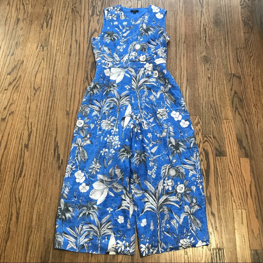 SOLD J. Crew Botanical Blue Jumpsuit